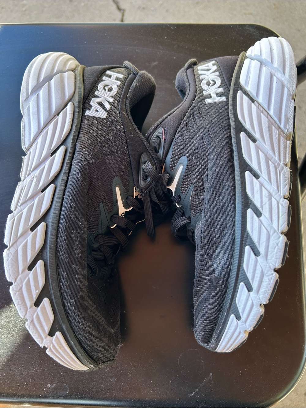 Hoka One One GAVIOTA 4 WOMEN'S BLACK WHITE US 6.5 Comfort Athletic Walking